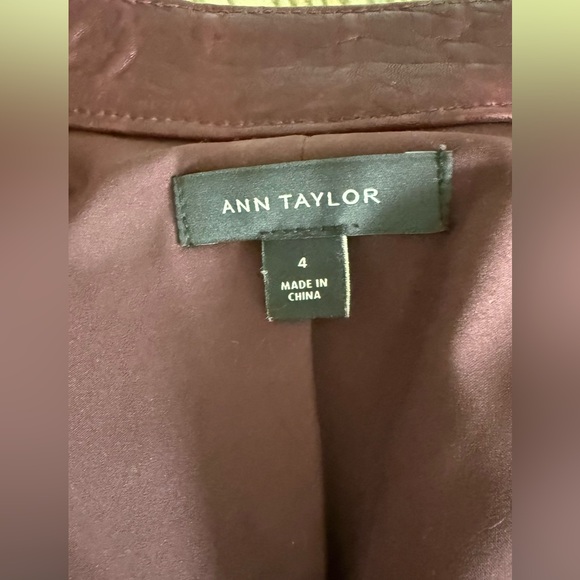 Ann Taylor Deep Red Leather Jacket - Picture 10 of 11